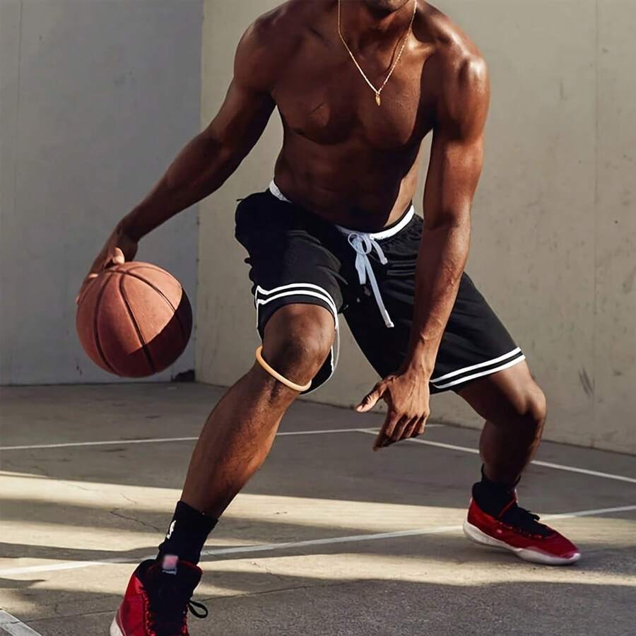 1pc Knee Compression Sleeve, Knee Support Brace - Beige - View 1