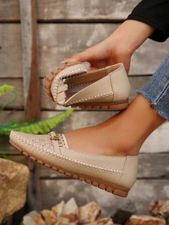 2025 New Spring/Summer Comfort Flat Shoes For Middle-Aged And Older Women, Pregnant, Nurse, Casual Slip-On Loafers