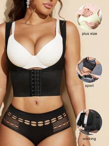 1pc Women Black Slimming Corset Tank Top, Bust Support, Waist Shaper Tummy Control Flat Belly Sheath Pants Underwear Shorts Lingerie Briefs Shapewear Waist Trainer Shaper 