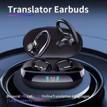 144 Languages Real-Time Translation Headphones, AI Voice Call Noise Reduction Headphones, With Touch, USB Type-C Charging, Non-Waterproof Plastic Closed Headphones, Suitable For Sports, Travel, Study, Birthday Gifts