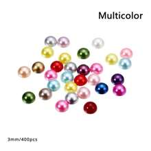 2/3/4/ 6/8/10/12mm Acrylic ABS Beads Faux Pearl Semi-Circle Color Beads Nail Art Patch Decoration DIY Jewelry Making Accessories - Semicircular Patch - View 14