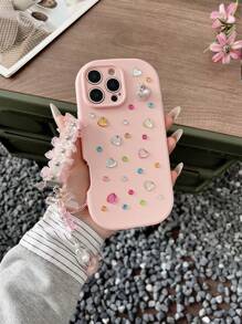 水钻全新热销软壳全包保护手机壳兼容 iPhone 11/11 Pro/11 Pro Max/12/12 Pro/12 Pro Max/13/13 Pro/13 Pro Max/14/14 Pro/14 Pro Max/15/15 Pro/15 Pro Max/16/16 Pro/16 Pro Max - 粉色 - 查看 2