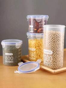 1pc Food Storage Box Storage Jar Plastic Jar Household Kitchen Storage Jar Storage Jar Grain Sealed Jar