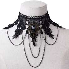 Women Fashionable Faux Pearl Decor Choker, For Party