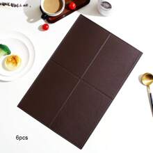 Placemats met vierkant rasterpatroon, hittebestendig, oliebestendig, antislip, waterdicht, isolatie, geschikt voor huis-/hoteldecoratie, 4/6 stuks beschikbaar