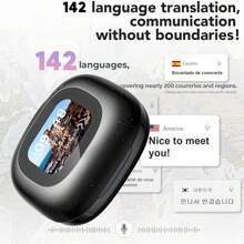 Ksluxirt Real-Time AI Translation Wireless Earbuds, 3-In-1 Real-Time Language Translation Earbuds, Support 150 Languages, Fast Response, Wireless Translation Earbuds, Artificial Intelligence Translation Earbuds - màu đen - Xem 2