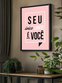 Quadros Decorativos Seu Único limite e voce  – Quadro Ideal para Sala de Estar, Escritório, Hall de Entrada,