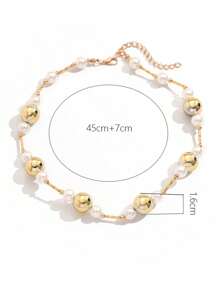 1st Elegante minimalistische kralendecoratieketting voor vrouwen