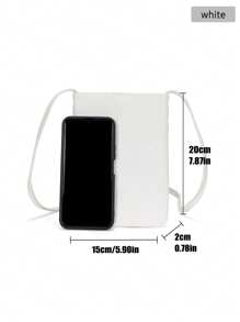 迷你柔软休闲斜挎包，纯色手机袋，日常小方形单肩包，防水 PU 皮革小钱包情人节礼物情人节男士礼物情人节假期学校