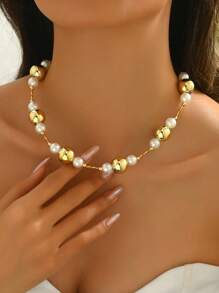 1st Elegante minimalistische kralendecoratieketting voor vrouwen