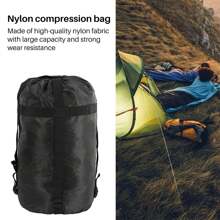 Nylon Compression Sacks Bag Sleeping Bag Stuff Storage Sack - Black - View 2