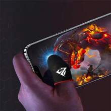 6 Pcs Mobile Phone Gaming Finger Sleeves, Finger Sleeves Compatible With All Touchscreen Devices, Superconducting Nanofibers, Smooth Feel, Anti-Sweat, Extremely Thin, Red Edge