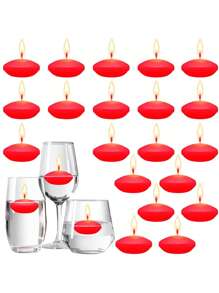 10/20 pièces Bougies flottantes de centre de table pour mariage, bougies à thé flottantes activées par l'eau, petites bougies flottantes non parfumées de décoration ronde pour centre de table, vases cylindriques, décorations de fête de mariage