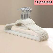 10 cái/20 cái/bộ Móc treo quần áo bằng vải nỉ, Móc treo quần áo chống trượt và không để lại dấu vết, Giá treo quần dày dùng trong gia đình, Sắp xếp không gian tủ quần áo, Giá treo quần áo - Nhiều màu - Xem 19