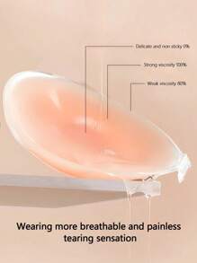 Tapa adhesiva invisible para pezones de mujer, para vestidos, vestidos de novia, ropa de dormir - Levanta, sostiene y realza el busto, de silicona gruesa, cinta invisible para escote