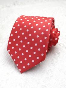 1pc Polka Dot Casual Polyester Clip-On Necktie, Versatile For Dress-Up & Everyday Wear, Unisex Men Necktie - Multicolor - View 19