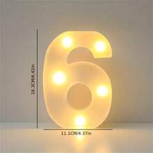 1 个 16 厘米 LED 发光字母灯，有 26 个字母和 10 个数字可供选择，适用于家庭、酒吧、婚礼、生日派对氛围装饰