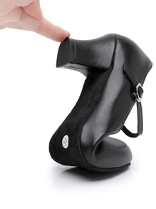 Pylepe Latin Character Dance Shoes For Women Ballroom Dancing Shoes Ankle Strap Heels For Salsa Tango Flamenco - Black - View 6