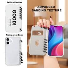 1pc, Customized Name Artifieial Leather Notebook Phone Case For IPhone16, 15, 14, 13, 12, 11, Pro, ProMax, Personalized Name Phone Case, Anniversary Gift, Valentine's Day Gift, Birthday Gift, Wedding Gift, Mother's Day Gift, Father's Day Gift, Best Friend Gift, Gift For Mom/Dad, Gift For Boyfriend, Gift For Boyfriend