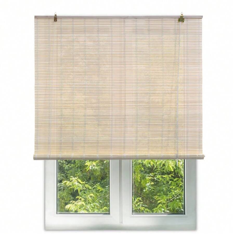 ARISE-Natural Bamboo Blinds Roller Blinds For Outdoor And Indoor - 5 Sizes Available Quick And Easy Installation - 米色 - 查看 1