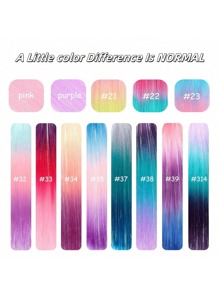 6 Pcs/24 Strands Kids Colorful Hair Extensions Braided Ponytail Hair Pieces Girls' Hair Accessories Crazy Hair Day Costume Accessories Colored Braids Hair Extensions With Rubber Bands Rainbow Braided Synthetic Hairpieces - Multicolor - View 8