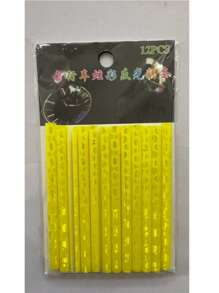 12 Stücke/Tasche Speichen Reflektive Aufkleber Rohrstreifen, Warnlicht zum Selbermachen 7,5cm MTB Fahrrad Reflektor Reflektierendes Sicherheits-Kit