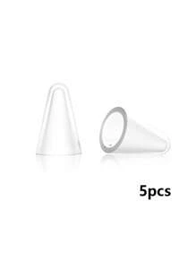 5pcs Soft Silicone Nib Tip Protective Covers, Quiet, Replaceable Nib Tips Compatible With Apple Pencil 1 & 2, IPad Pencil - Multicolor - View 10
