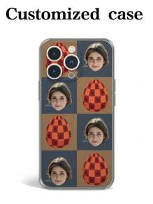 1 pièce Étui de téléphone en silicone personnalisable pour cadeau de Pâques avec nom et couleur imprimés. Protège-objectif, compatible avec Samsung et 16, 15, 14, 13, 12, 11 Pro Max - Transparent - Voir 2