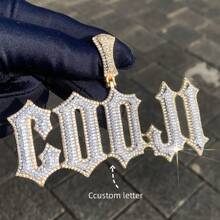 Collier personnalisé avec pendentif lettre en strass, style hip hop, bijou de breloque sur chaîne majuscule, argent, élégant, coloré, vintage, hipster, simple, mode Y2k des années 2000, personnalisé, unique, idéal comme cadeau pour lui, idéal comme cadeau pour elle, petit ami, petite amie, papa, maman, famille, amis, pour anniversaires, pour graduation, pour le bal, pour des fêtes