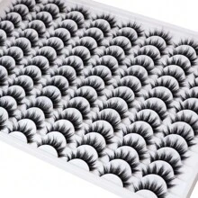 48 Pairs Of Ultra Large Capacity False Eyelashes In One Piece, Complete False Eyelashes, Full Eyelashes, Fluffy, Curled, Thick, Soft False Eyelashes, Naturally Messy False Eyelashes, Convenient And Comfortable To Wear, Not Eye-Catching, Suitable For All Eye Types, Large Capacity Set, Usable For A Long Time, Essential For Makeup, Eyelashes - lông mi mềm mại - Xem 4