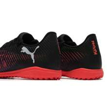 Puma FUTURE 8 PLAY TT Unisex Football Shoes, Couples Shoes, TT Studs, Turf Pitch Training Shoes For Teenagers And Adults, Competition Soccer Shoes 108378-01 - Black-puma White-bright Red - View 5