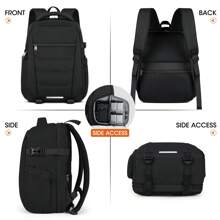 NEWHEY Mochila de cámara profesional adecuada para cámaras DSLR/sin espejo, mochila para portátil impermeable para 14/15.6 pulgadas, con cubierta de lluvia, bolsa de viaje antirrobo, mochila de fotografía de gran capacidad, bolsa de viaje para portátil - Multicolor - Ver 9