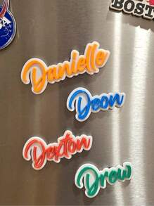 1 pezzo Calamita decorativa per frigorifero personalizzabile e colorata, regalo per San Valentino, compleanno, anniversario, festa della mamma, inaugurazione casa, souvenir con nome, romanticismo delicato, decorazione per la casa, atmosfera natalizia, souvenir