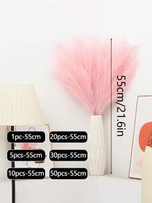 150株人造蒲苇草，蓬松仿真蒲苇草，蓬松草花艺装饰，营造波西米亚风情，适用于家居、婚礼装饰、户外婚礼等场合。 - 櫻花粉 - 查看 5