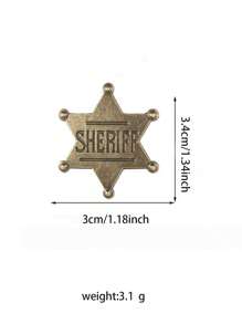 1pc Retro Novelty American Game Shield Badge For Men