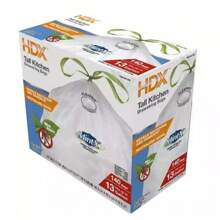 HDX 13 Gallon Tall Kitchen Trash Bags - White Rodent Repellent Plastic, Pack Of 140 Count For Superior Odor Control And Durability - 預設 - 查看 8