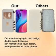 1pc, Customized Name Artifieial Leather Notebook Phone Case For IPhone16, 15, 14, 13, 12, 11, Pro, ProMax, Personalized Name Phone Case, Anniversary Gift, Valentine's Day Gift, Birthday Gift, Wedding Gift, Mother's Day Gift, Father's Day Gift, Best Friend Gift, Gift For Mom/Dad, Gift For Boyfriend, Gift For Boyfriend