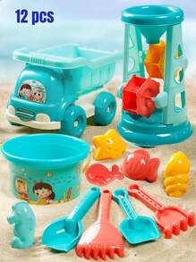 Cubetas de juguetes para la playa para niños, bebés jugando con agua, herramientas de excavación de la arena, palas, cubos de playa para jugar con agua(Algunos accesorios son de colores al azar) - Multicolor - Ver 15