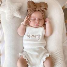 1 Stück große Schleife Baby Waffel Stirnband - Verschiedenfarbig - Übersicht 4