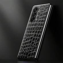 1 Stück Multi-Farben Krokodilleder-Textur PU Leder 2 in 1 Klapphülle, ultra dünne faltbare Hartschale mit Soft-Edge Schutz, minimalistisches hochwertiges Handyhülle kompatibel mit Samsung Galaxy Z Fold 5/Z Fold 4/Z Fold 3/Z Fold 2/Z Flip 6/Z Flip 5/Z Flip 4/Z Flip 3/Z Fold 6, wasserdicht, stoßfest, kratzfest