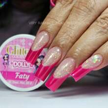 Kit de Acrilicos cover con flake DOLLY Golden Nails conjunto - Rosa - Ver 8