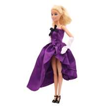 娃娃装扮衣柜娃娃精致可爱的薄纱连衣裙带袖套，适合约会、下午活动（不含娃娃） - 11.5吋娃娃配件 - 查看 3