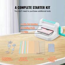 Manual Die Cutting & Embossing Machine, Portable Cut Machines, 6/9 Inch Opening Scrapbooking Machine Full Kit Included, For Arts & Crafts, Scrapbooking, Card Making And Crafting, White - 6 Inch - View 3