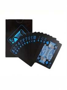 1 Set Gold Foil Waterproof Portable Playing Cards, Ideal For Leisure Activities, Entertainment, And Table Games, Makes A Great Gift For Birthday, Christmas Or Party