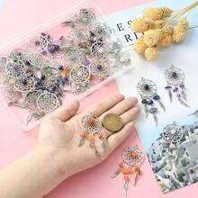 30pcs Dream Catcher Charms Natural Crystal Bohemian Charms Chakra Energy Dream Catcher Charms For Jewelry Making Bulk - 30pcs Color - View 4