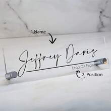 定制亚克力办公室铭牌 - 个性化办公桌标牌作为感谢礼物 | 适合女性、老板、老师、经理的优雅设计 | 适用于办公室、婚礼、生日、圣诞节、复活节、感恩节和新年庆祝活动 - 彩色 - 查看 5