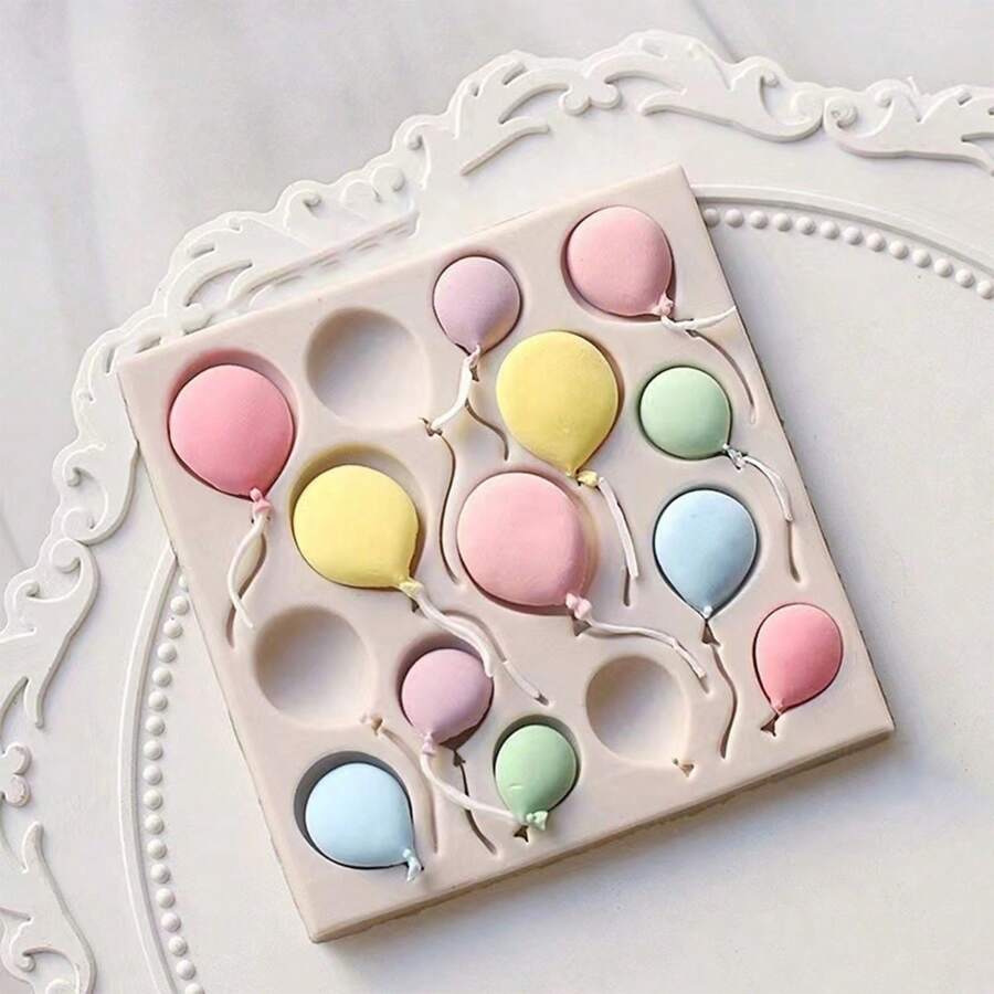 1pc Balloon Silicone Mold, Candle Mold, Soap Mold, Resin Molds, DIY Soft Pottery Clay Drop Glue Decorative Mold, Hand Decorative Art Tools