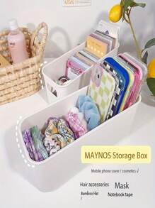 16/12/8/4 piezas Cajas de almacenamiento de plástico blanco - Organizadores multifuncionales para cocina, dormitorio y baño