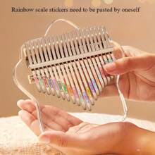 1 件高品质 21 键拇指钢琴，水晶般透明亚克力卡林巴手指钢琴乐器，生日、节日的理想礼物