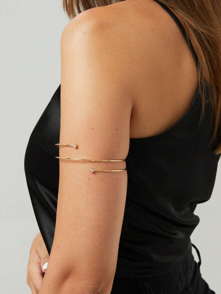 1pc Minimalist & Fashionable Multi-Layer Lightweight Luxury Metal Women's Bangle